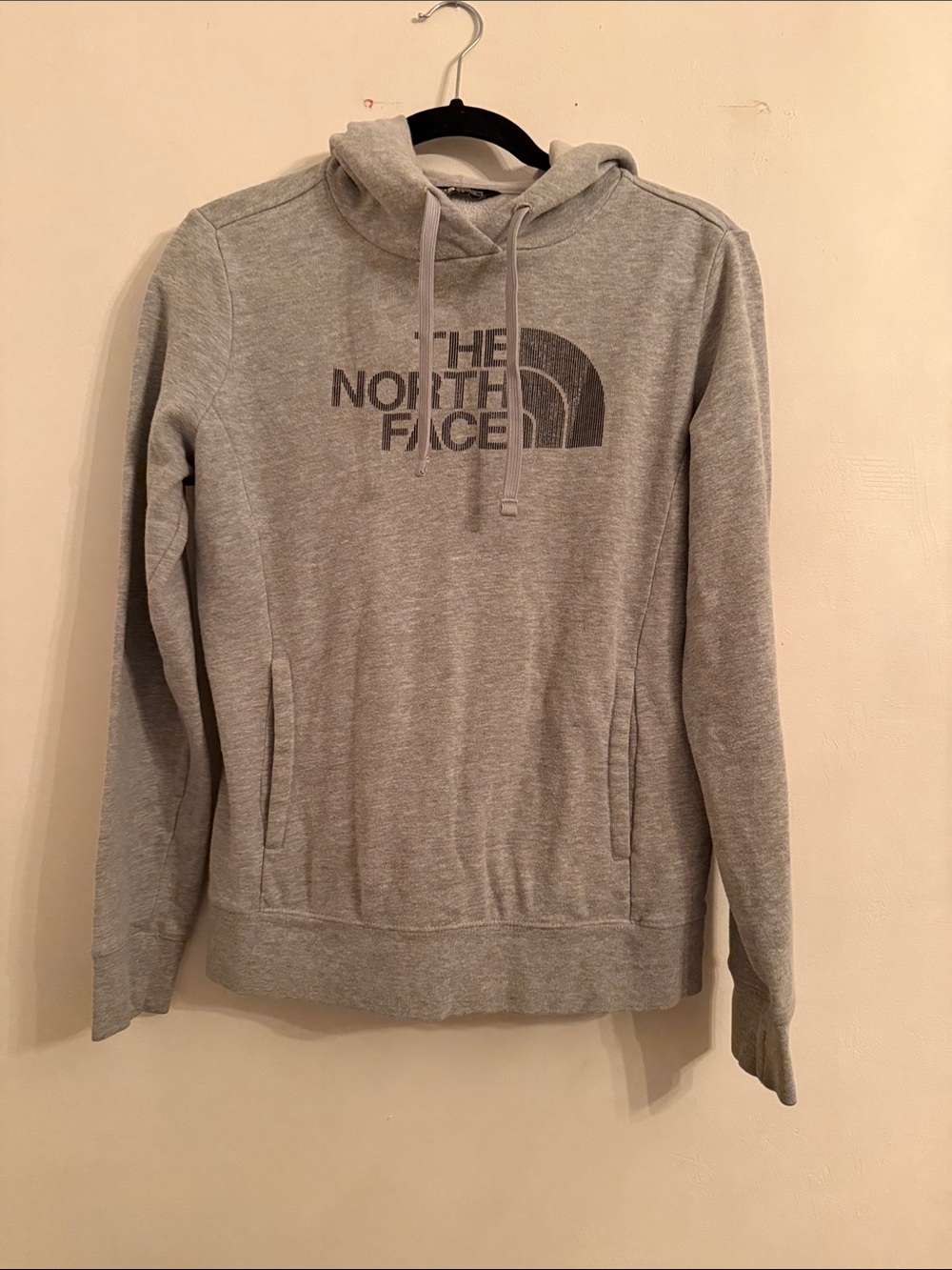 The North Face Light Gray Logo Pullover Hoodie